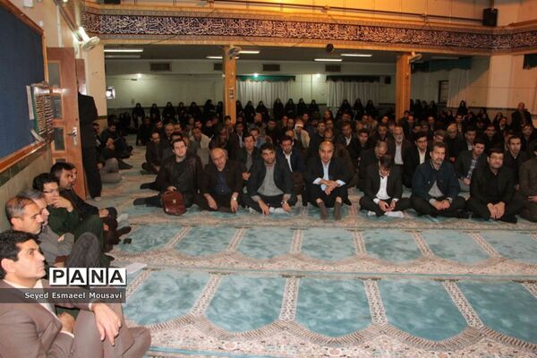 سوگواری فرهنگیان اداره‌کل آموزش و پرورش فارس به مناسبت شهادت سردار شهید حاج قاسم سلیمانی