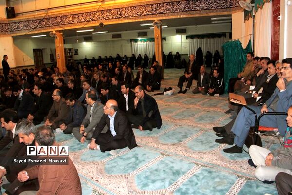 سوگواری فرهنگیان اداره‌کل آموزش و پرورش فارس به مناسبت شهادت سردار شهید حاج قاسم سلیمانی