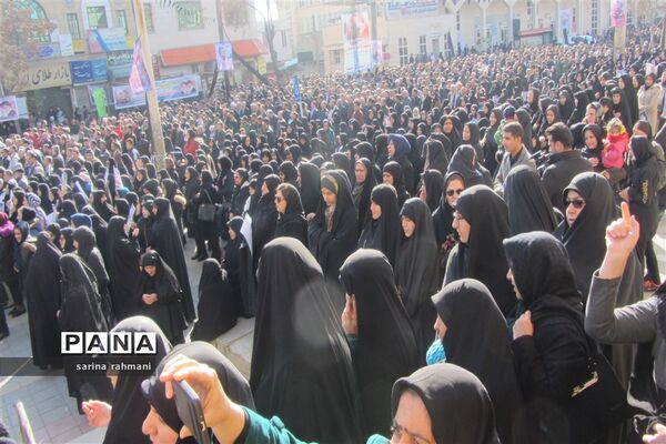 سوگواری مردم کرمانشاه در  پی شهادت سردار سپهبد قاسم سلیمانی