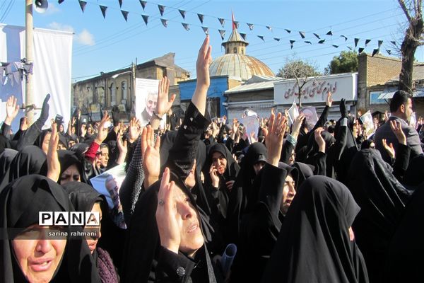 سوگواری مردم کرمانشاه در  پی شهادت سردار سپهبد قاسم سلیمانی