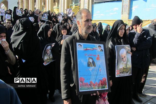 سوگواری مردم کرمانشاه در  پی شهادت سردار سپهبد قاسم سلیمانی