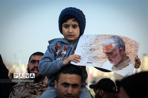 مراسم تشییع پیکر مطهرشهید حاج قاسم سلیمانی و همرزمان شهیدش در تهران