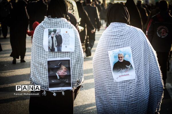 مراسم تشییع پیکر مطهرشهید حاج قاسم سلیمانی و همرزمان شهیدش در تهران