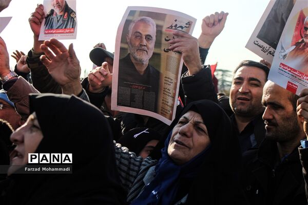 مراسم تشییع پیکر مطهرشهید حاج قاسم سلیمانی و همرزمان شهیدش در تهران