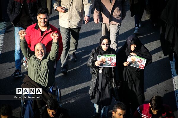 مراسم تشییع پیکر مطهرشهید حاج قاسم سلیمانی و همرزمان شهیدش در تهران