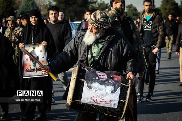 مراسم تشییع پیکر مطهرشهید حاج قاسم سلیمانی و همرزمان شهیدش در تهران