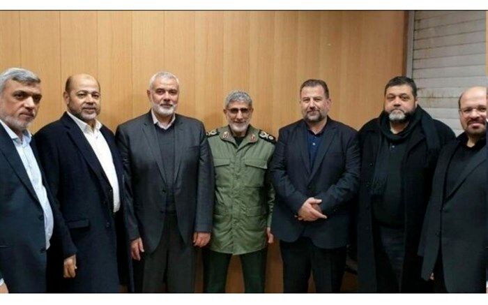 دیدار اسماعیل هنیه با فرمانده جدید سپاه قدس +عکس