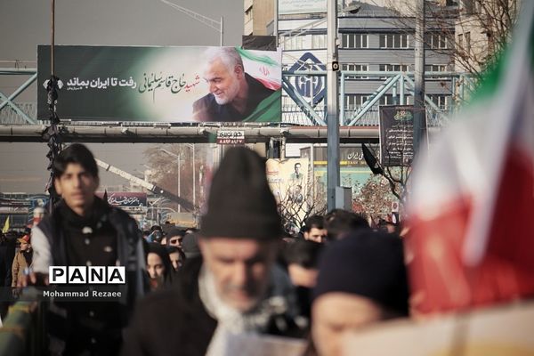 مراسم تشیع پیکر شهید سپهبد قاسم سلیمانی و شهیدان همراهش