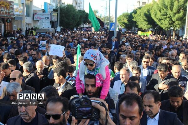 عزاداری مردم بوشهر در سوک سردار شهید قاسم سلیمانی و شهدای مقاومت