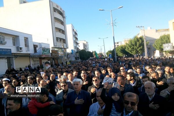 عزاداری مردم بوشهر در سوک سردار شهید قاسم سلیمانی و شهدای مقاومت