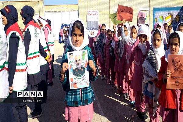 برگزاری مراسم گرامیداشت شهادت سردارحاج قاسم سلیمانی دردبستان فضیلت حمیدیه