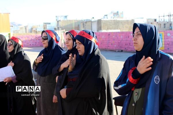 عزاداری دانش آموزان پیشتاز مدرسه جهادگران یاسوج در سوگ سردار دلها