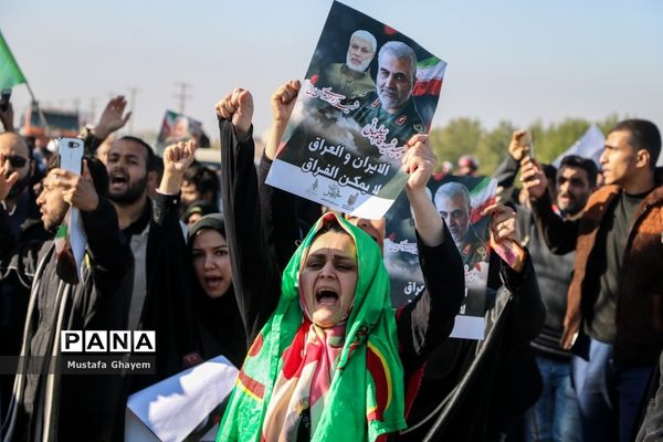 تشییع پیکر پاک شهید ابومهدی المهندس در آبادان و خرمشهر