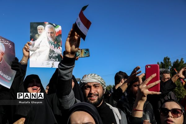 تشییع پیکر پاک شهید ابومهدی المهندس در آبادان و خرمشهر