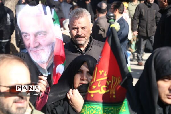 مراسم سوگواری شهادت سردار سلیمانی در همدان