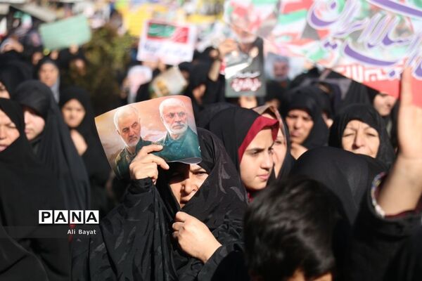 مراسم سوگواری شهادت سردار سلیمانی در همدان
