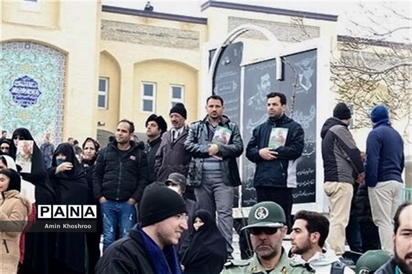 تشییع پیکر شهدای سانحه هواپیمای اوکراینی در همدان