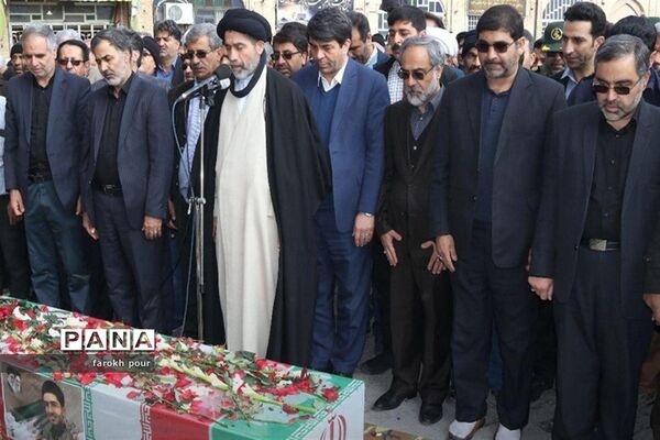 مراسم تشییع پیکر شهید امیر حسین قربانی درتفت