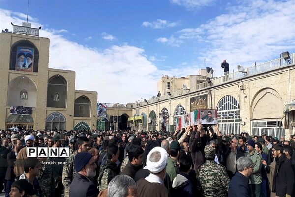 مراسم تشییع پیکر شهید امیر حسین قربانی درتفت