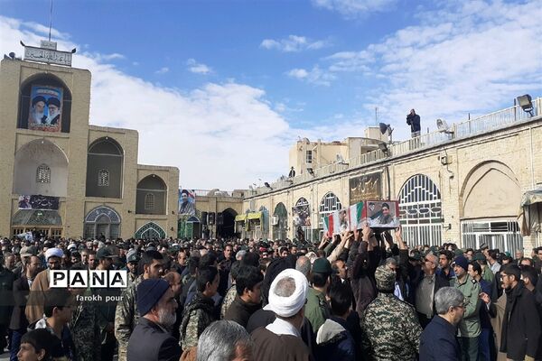 مراسم تشییع پیکر شهید امیر حسین قربانی درتفت
