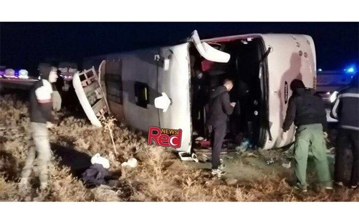 فوت ۱۹ نفر بر اثر واژگونی اتوبوس تهران-کلاله
