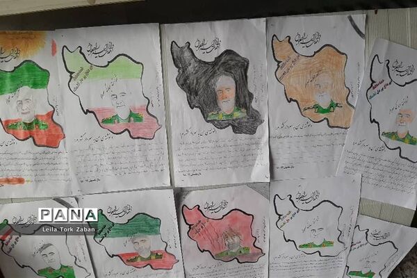 مراسم یادبود سردار سلیمانی در مدرسه شاهد ٢ ملایر