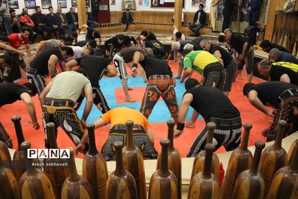 مراسم سالگرد پهلوان تختی در محل زورخانه مالک اشتر بیرجند