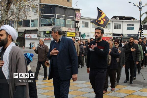 مراسم دسته روی ایام فاطمیه و هفتمین روز شهادت سردارسلیمانی در قائم شهر