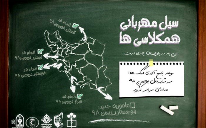 سیل مهربانی همکلاسی‌ها در مدارس کهگیلویه و بویراحمد با محوریت سازمان دانش‌آموزی برگزار می شود