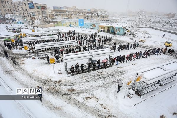 بارش برف زمستانی در تهران