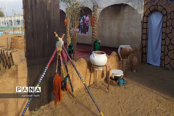 افتتاحیه نمایشگاه بیت الاحزان به‌مناسبت شهادت حضرت فاطمه(س)درشهرستان حمیدیه