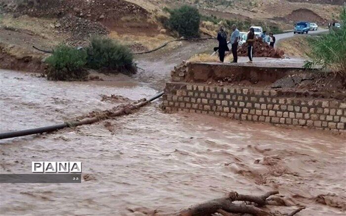 راه ارتباطی ۲ روستای زیودار پلدختر قطع شد
