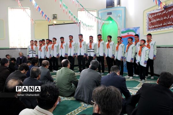 مراسم گرامیداشت پیروزی انقلاب اسلامی و چهلمین روز شهادت سردار سلیمانی با محوریت سازمان دانش آموزی