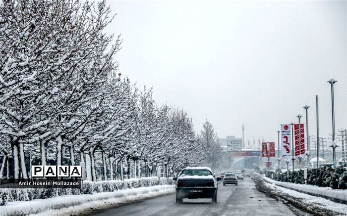 بارش برف و باران در اکثر محورهای مواصلاتی