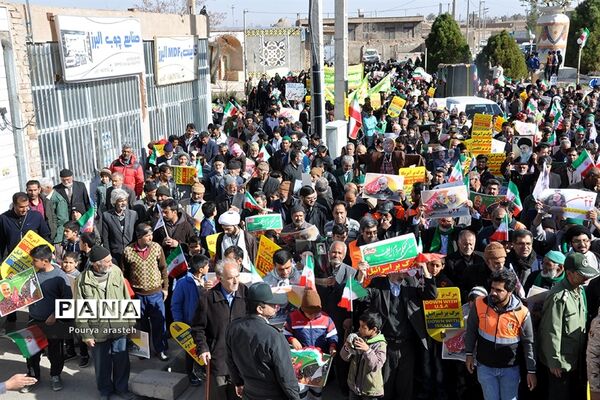 مراسم راهپیمایی ۲۲بهمن در شهرستان خوسف خراسان جنوبی