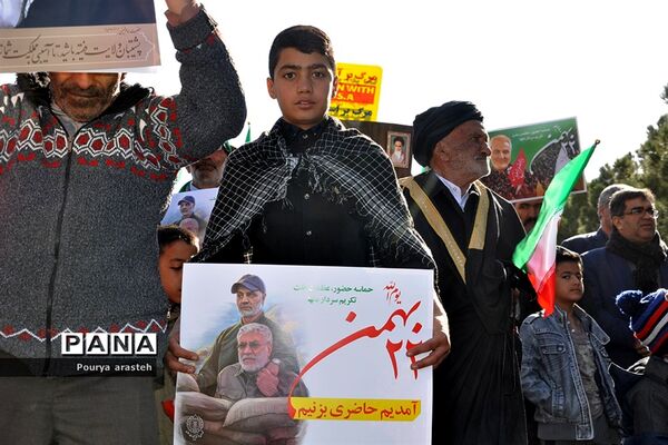 مراسم راهپیمایی ۲۲بهمن در شهرستان خوسف خراسان جنوبی