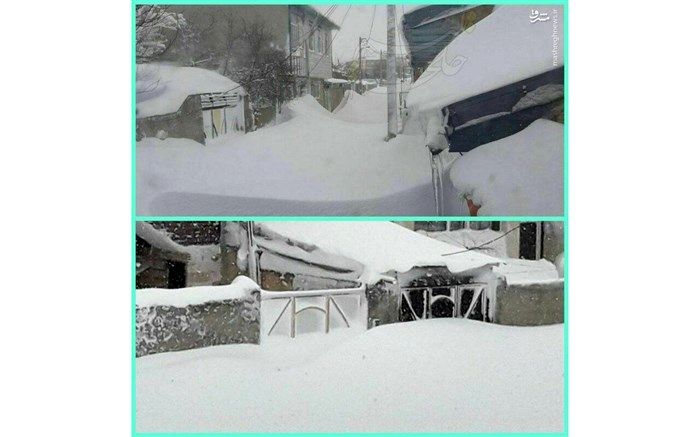 تصویر/ شهرستان خلخال زیر کوهی از برف