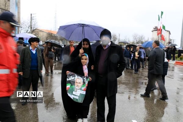 راه‌پیمایی روز 22 بهمن در مرکز مازندران