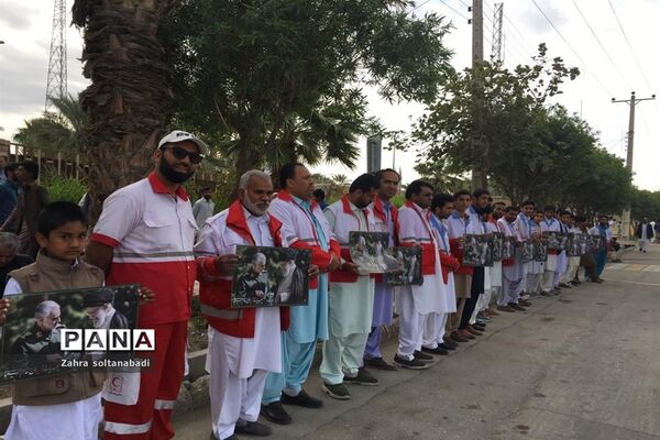 راهپیمایی پر شکوه ۲۲ بهمن در ایرانشهر در جنوب سیستان و بلوچستان