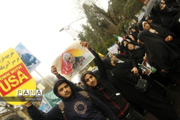 راهپیمایی پرشور 22 بهمن در گلستان