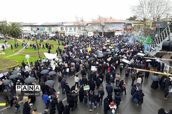 راهپیمایی پرشور 22 بهمن در گلستان