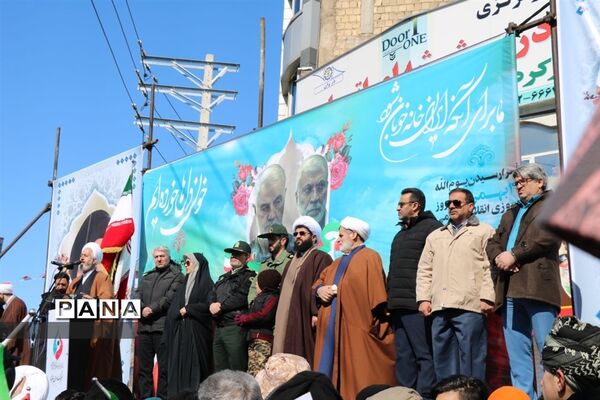 راهپیمایی پرشور گرامیداشت یوم الله ۲۲بهمن در شهرقدس