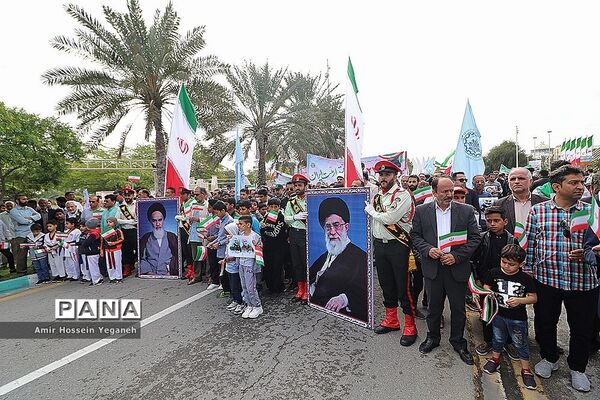 راهپیمایی 22 بهمن در جزیره کیش