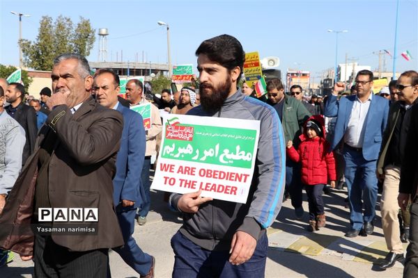 مراسم راهپیمایی باشکوه ۲۲ بهمن در شهرستان امیدیه