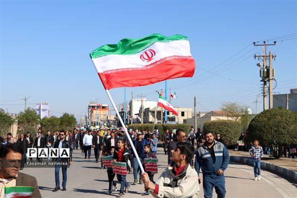 مراسم راهپیمایی باشکوه ۲۲ بهمن در شهرستان امیدیه