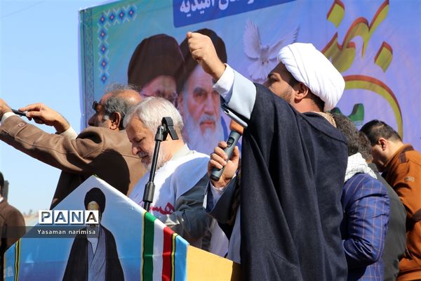 مراسم راهپیمایی باشکوه ۲۲ بهمن در شهرستان امیدیه