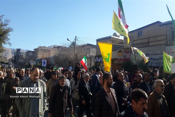 راهپیمایی 22 بهمن و اربعین شهادت حاج قاسم سلیمانی در کازرون