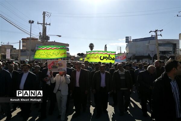 راهپیمایی 22 بهمن و اربعین شهادت حاج قاسم سلیمانی در کازرون