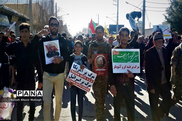 راهپیمایی 22 بهمن و اربعین شهادت حاج قاسم سلیمانی در کازرون