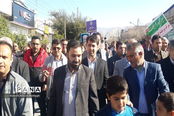 راهپیمایی 22 بهمن و اربعین شهادت حاج قاسم سلیمانی در کازرون